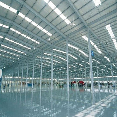 Hurricane Proof Prefabricated Metal Warehouse , Modern Steel Construction Factory Building