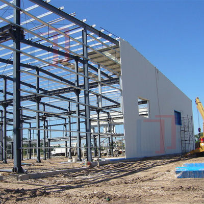 Lightweight Low Cost Steel Frame House , Prefab Steel Frame Farm Building