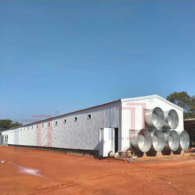 Lightweight Low Cost Steel Frame House , Prefab Steel Frame Farm Building