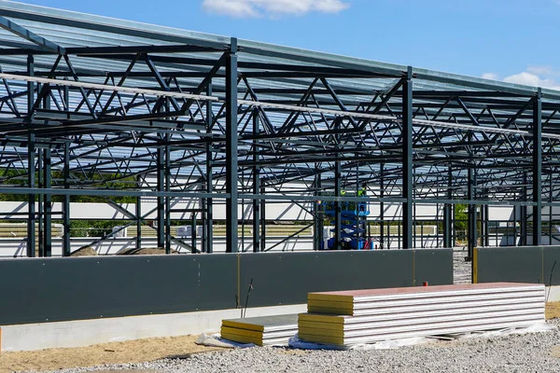 Multi Storey Steel Structure Industrial Warehouse , Prefabricated Steel Structure Factory