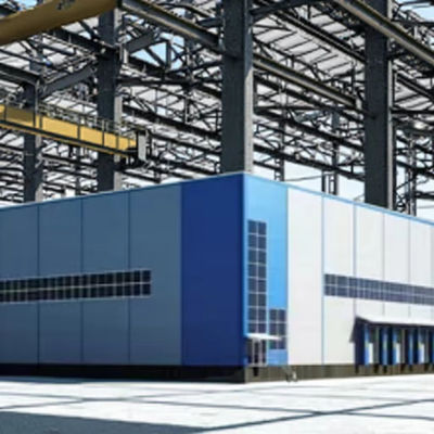 Metal Structure Factory Steel Buildings , Portal Frame Steel Construction Factory