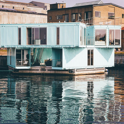 Quick Install 40FT Foldable Container House , Modern Prefab Container Homes