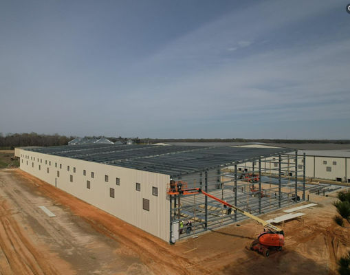 Erecting Steel Frame Building Customized Steel Structural Workshop
