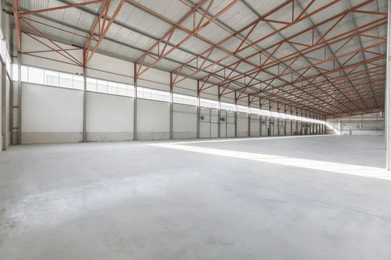 Large Span Prefab Steel Building Warehouse , Modern Commercial Metal Building Construction