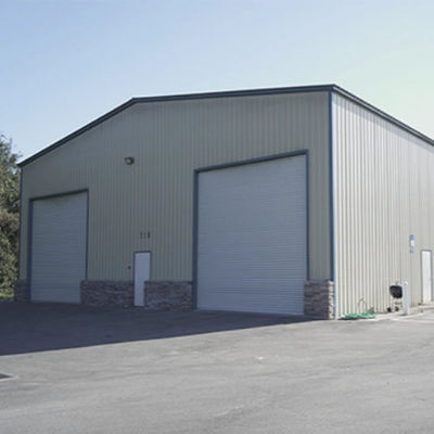 Modern Prefab Commercial Buildings , Lightweight Steel Frame Construction Factory