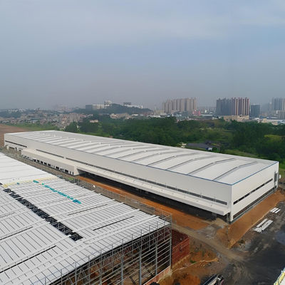Prefabricated H Beam Steel Structure Factory With Sandwich Panel Wall And Roof