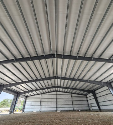 Rockwool Insulation Metal Warehouse Building Steel Structure With Round Bar Brace