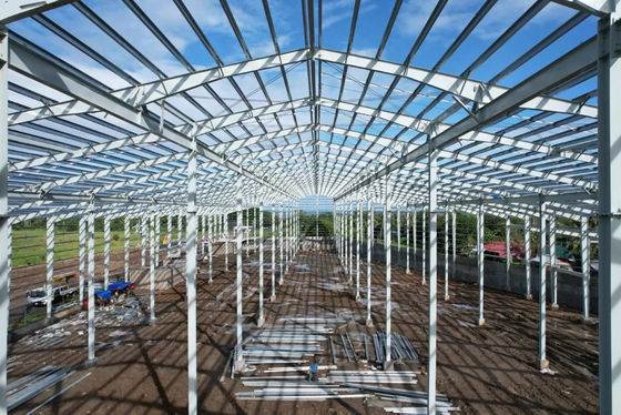 Round Bar Brace Steel Structure Warehouse with Q345 Steel Grade and ASTM Standard Certification