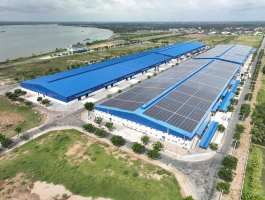 Round Bar Brace Steel Structure Warehouse with Q345 Steel Grade and ASTM Standard Certification