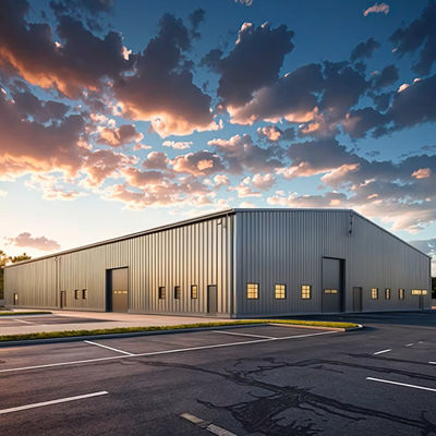 Durable Prefabricated Factory Metal Space Frame Steel Structure Commercial Warehouses