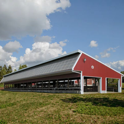 Cheap Cost and Easy Install Prefab Customized Cow Shed Prefabricated Steel Structure Design Dairy Farm