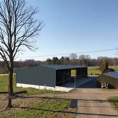 Modern Design Prefab Dairy Cow Shed Steel Structure Farm House With Cow Stable Easy Installation