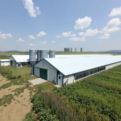 Automatic Prefabricated Steel Structure Poultry Farm Building Shed Broiler Commercial Farming Chicken Houses