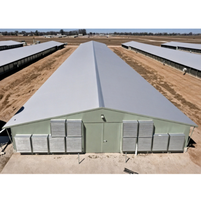 Automatic Prefab Steel Structure Chicken House Q235 Q345 Steel Frame Shed House
