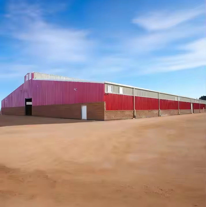 Prefab Steel Structure Cow Shed Earthquake Resistant For Cattle Management