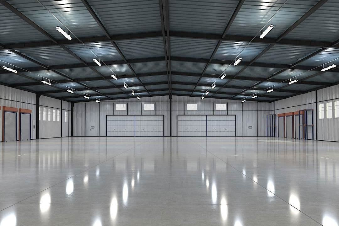Multi Storey Steel Structure Industrial Warehouse , Prefabricated Steel Structure Factory