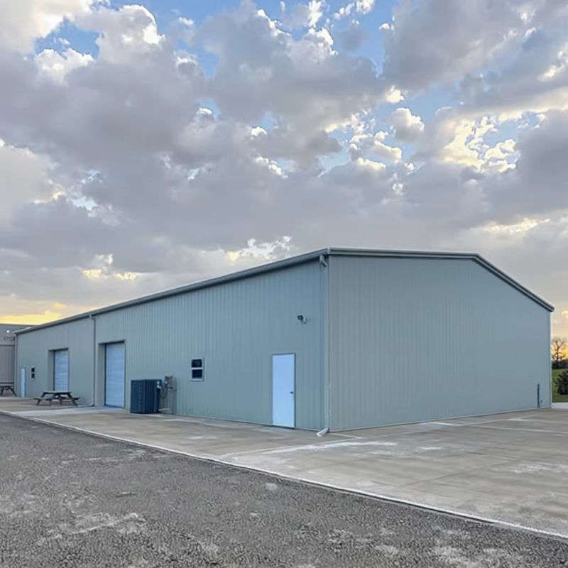 Industrial Steel Structure Warehouse Construction , Prefab Metal Warehouse Building