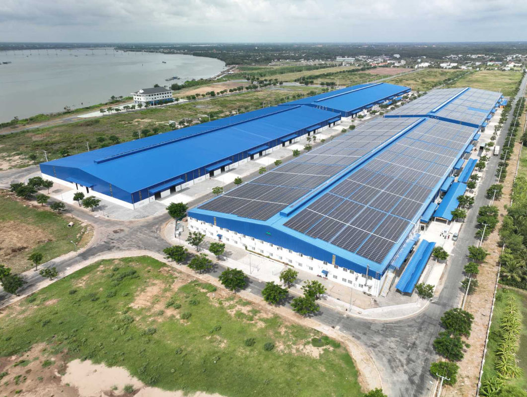 Round Bar Brace Steel Structure Warehouse with Q345 Steel Grade and ASTM Standard Certification