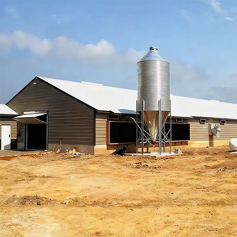 Prefabricated Steel Structure Chicken House With EPS Sandwich Panel Wall, Corrugated Steel Sheet Roof, And Polyurethane Foam Insulation