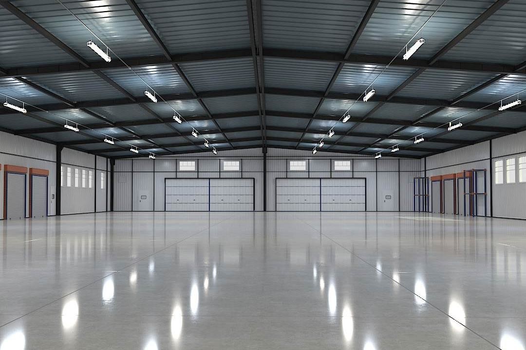 Multi Storey Steel Structure Industrial Warehouse , Prefabricated Steel Structure Factory