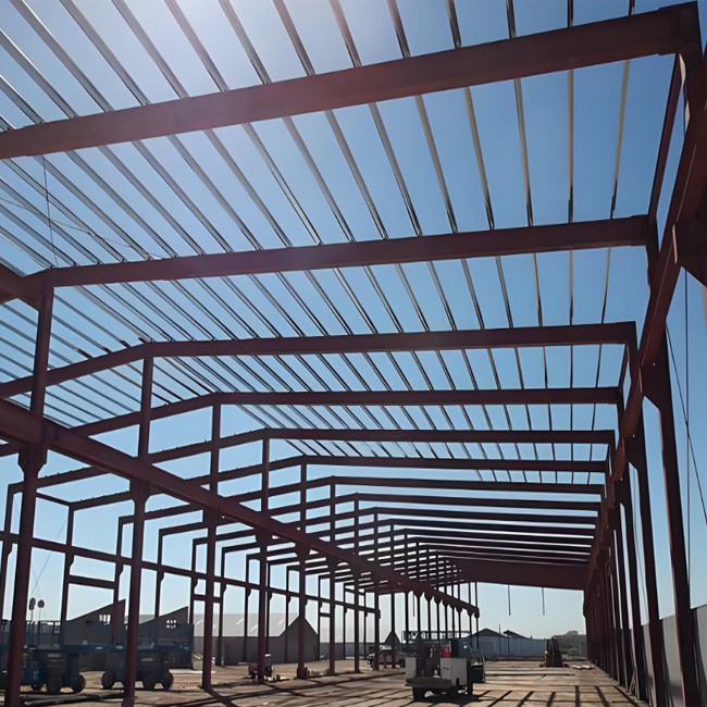 Steel Frame Prefab Building Construction , Long Span Steel Construction Warehouse
