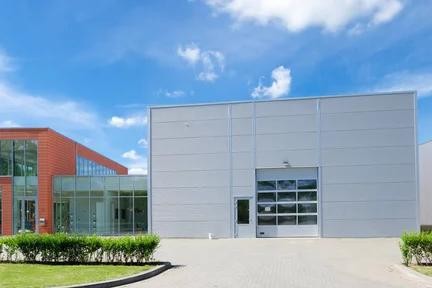 Custom Modern Prefab Metal Buildings , Frame Structure Building Construction