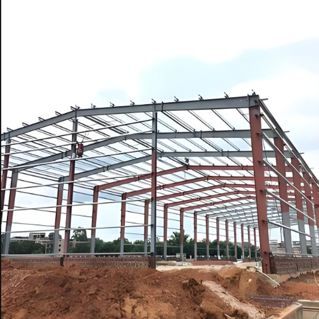 Industrial Light Steel Structure Workshop , Prefabricated Metal Buildings Workshop