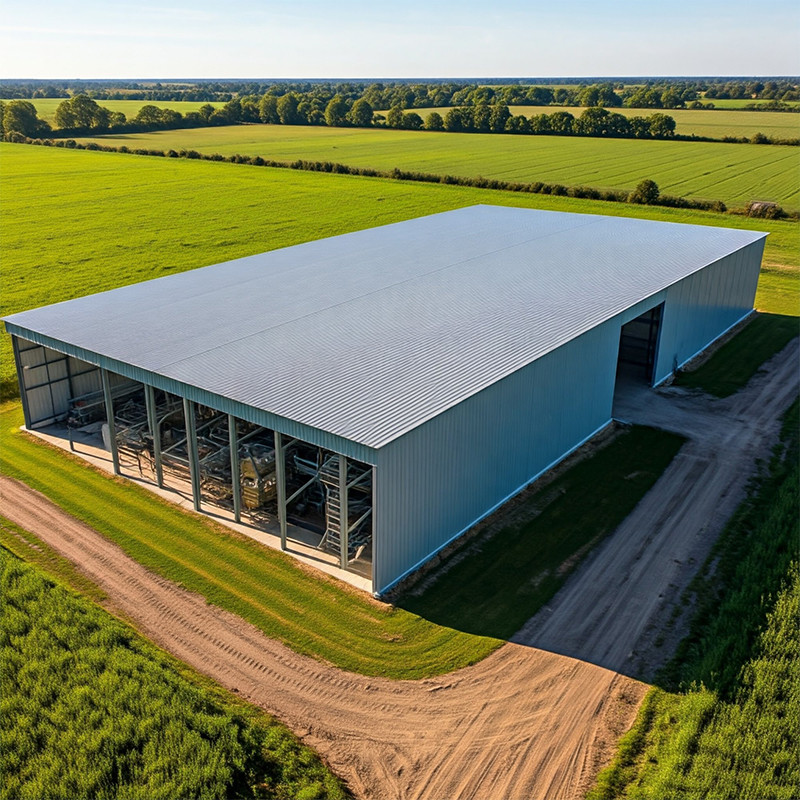 Galvanized Customized Industrial Prefabricated Metal Warehouses Steel Structure Frame Welded