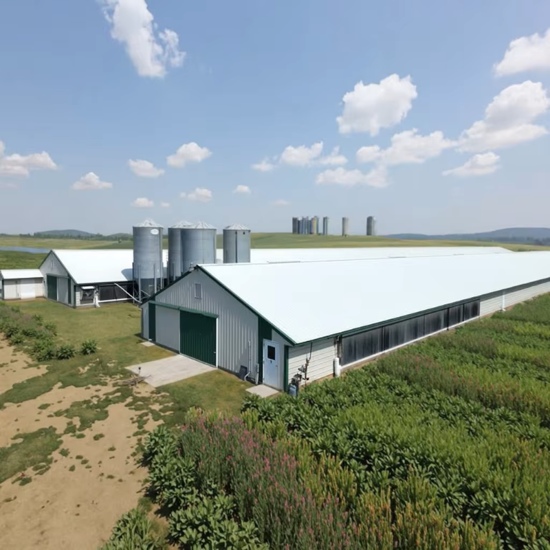 Automatic Prefabricated Steel Structure Poultry Farm Building Shed Broiler Commercial Farming Chicken Houses