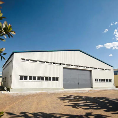 Clear Span Metal Buildings Workshop , Customized Light Steel Frame Commercial Building