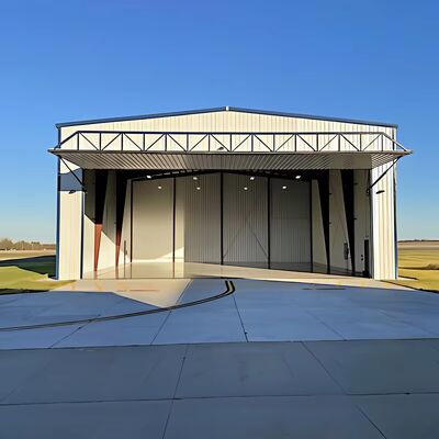 Large Capacity Insulated Prefabricated Steel Hangar With Minimal Foundation Needed For Aircraft Parking