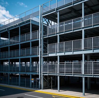 Customizable Eco Friendly Steel Structure Multi Level Parking Garage High Corrosion Resistant